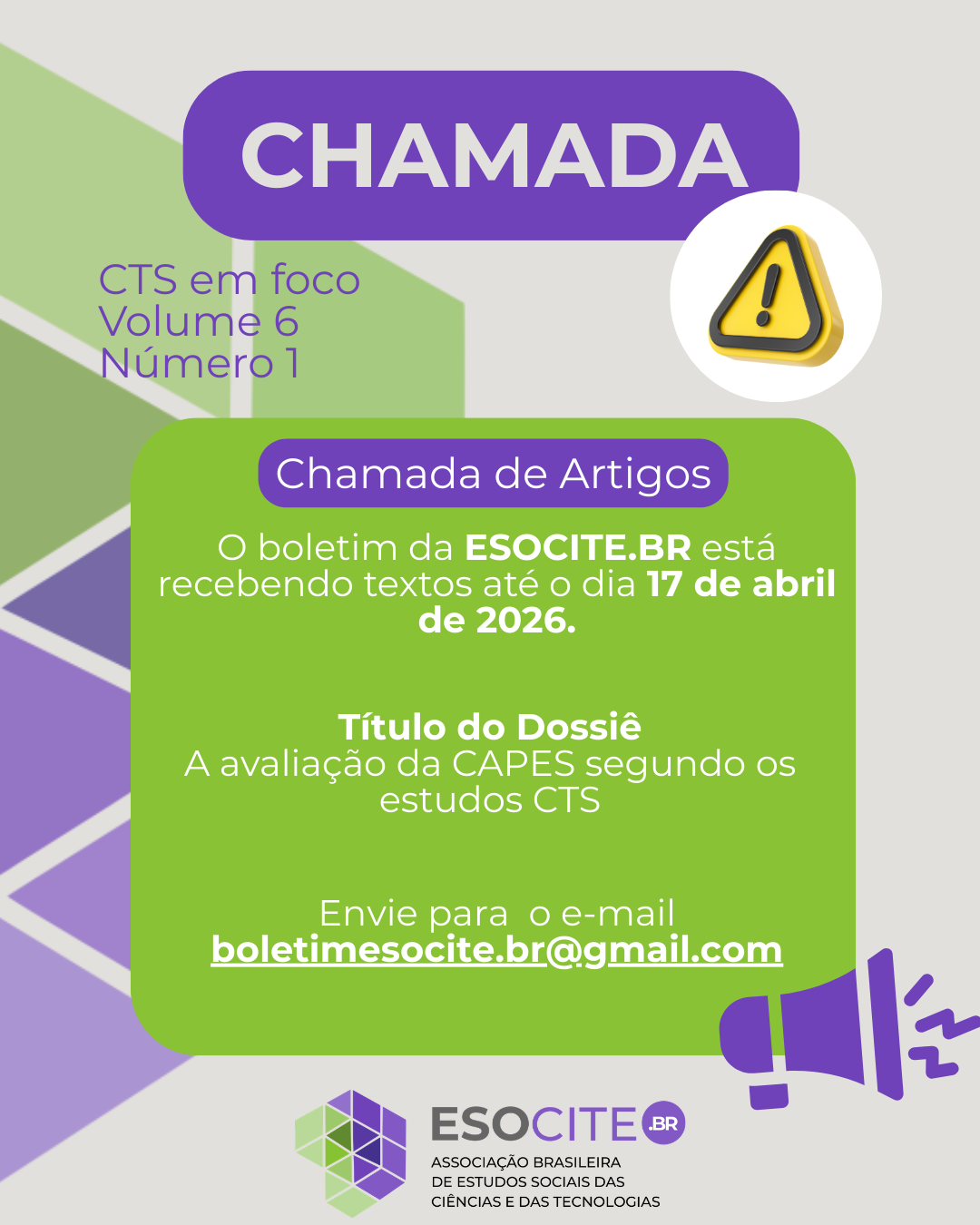 Chamada boletim CTS V6 N1